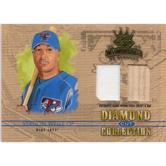 2004 Diamond Kings Diamond Cut Combos Material #DC10 Vernon Wells Bat-Jsy/25