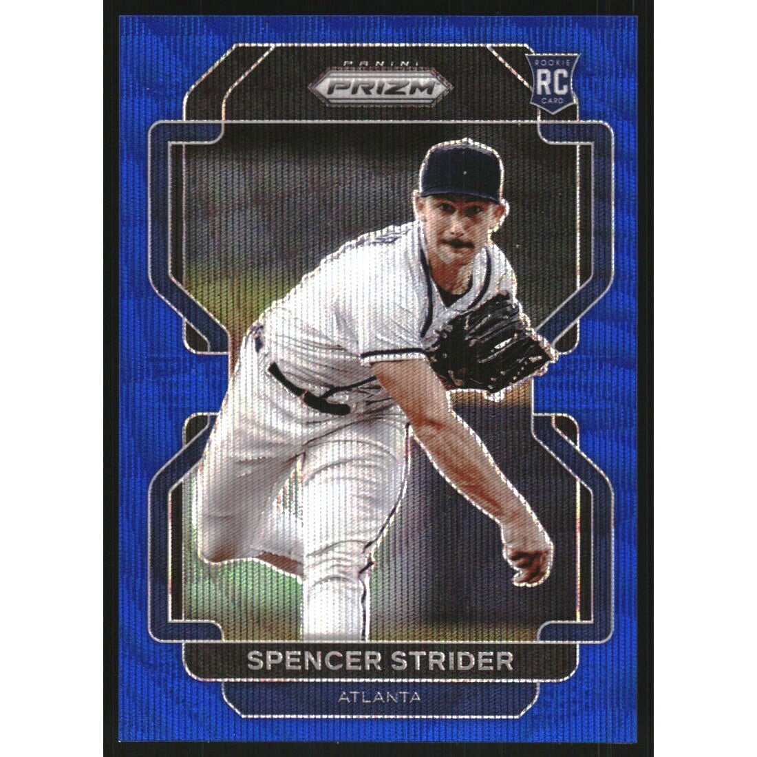 2022 Panini Prizm Prizms Blue Wave #240 Spencer Strider T3. rookie card picture