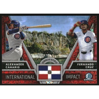2024 Bowman Chrome International Impact Mini-Diamond Refractors #II20 Fernando Cruz/Alexander Canario