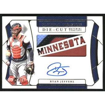 2022 Panini National Treasures Die Cut Material Signatures Gold #28 Ryan Jeffers/25