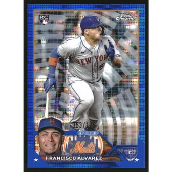 2023 Topps Chrome Blue Sonar Refractors #203 Francisco Alvarez