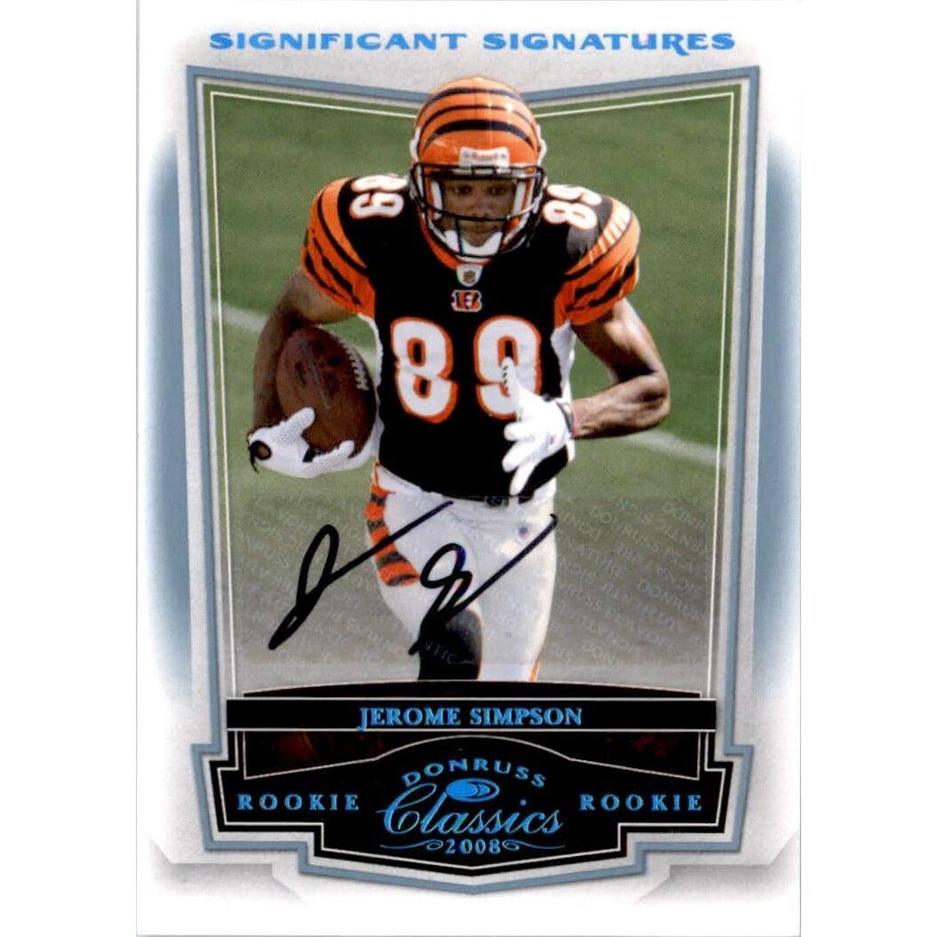 2008 Donruss Classics Significant Signatures Platinum #192 Jerome Simpson/25. rookie card picture