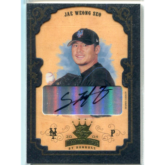 2004 Diamond Kings DK Signatures Framed Gold #14 Jae Seo/5