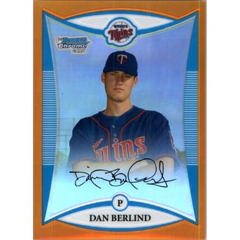 2008 Bowman Chrome Prospects Orange Refractors #BCP212 Dan Berlind