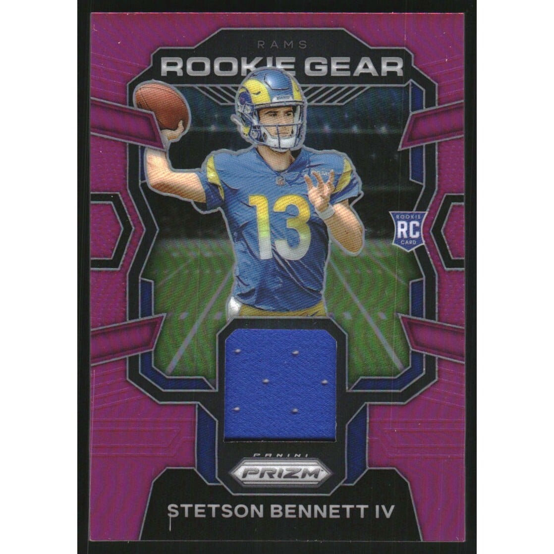 2023 Panini Prizm Rookie Gear Prizms Pink #26 Stetson Bennett IV. rookie card picture