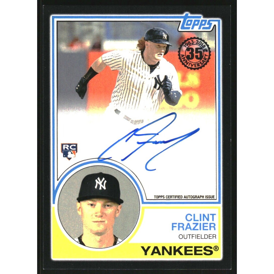 2018 Topps '83 Topps Autographs Black #83ACF Clint Frazier/99. rookie card picture