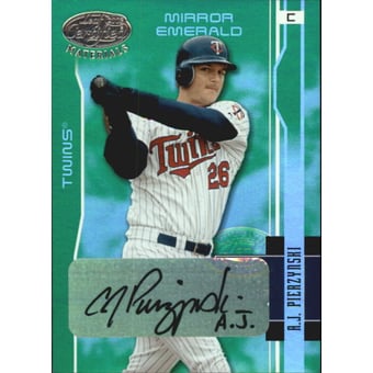 2003 Leaf Certified Materials Mirror Emerald Autographs #100 A.J. Pierzynski