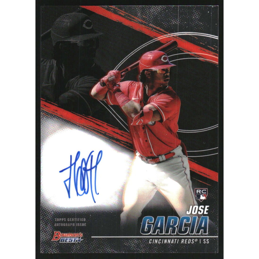 2021 Bowman's Best Best of '21 Autographs #B21JG Jose Garcia. rookie card picture