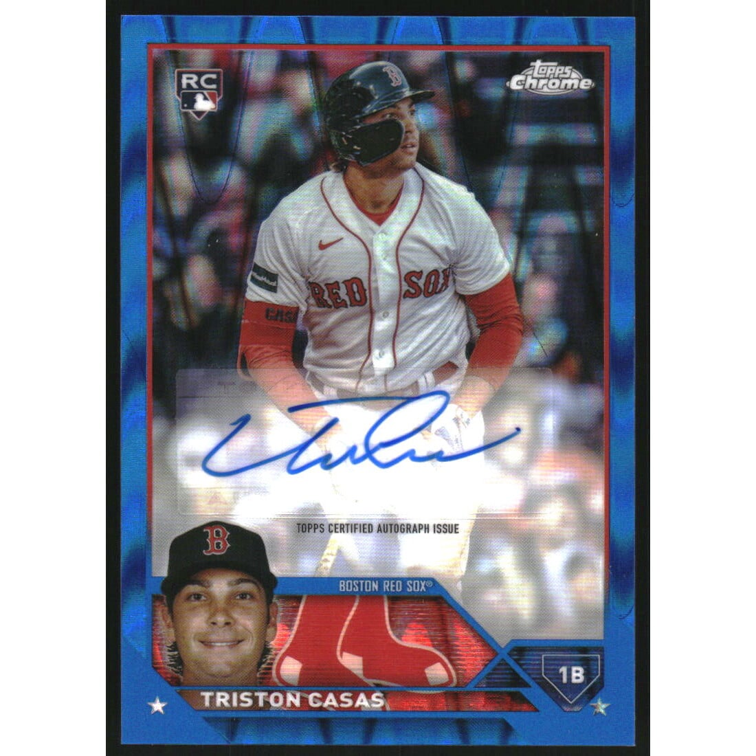 2023 Topps Chrome Update Autographs Blue Raywave Refractors #ACTC Triston Casas. rookie card picture