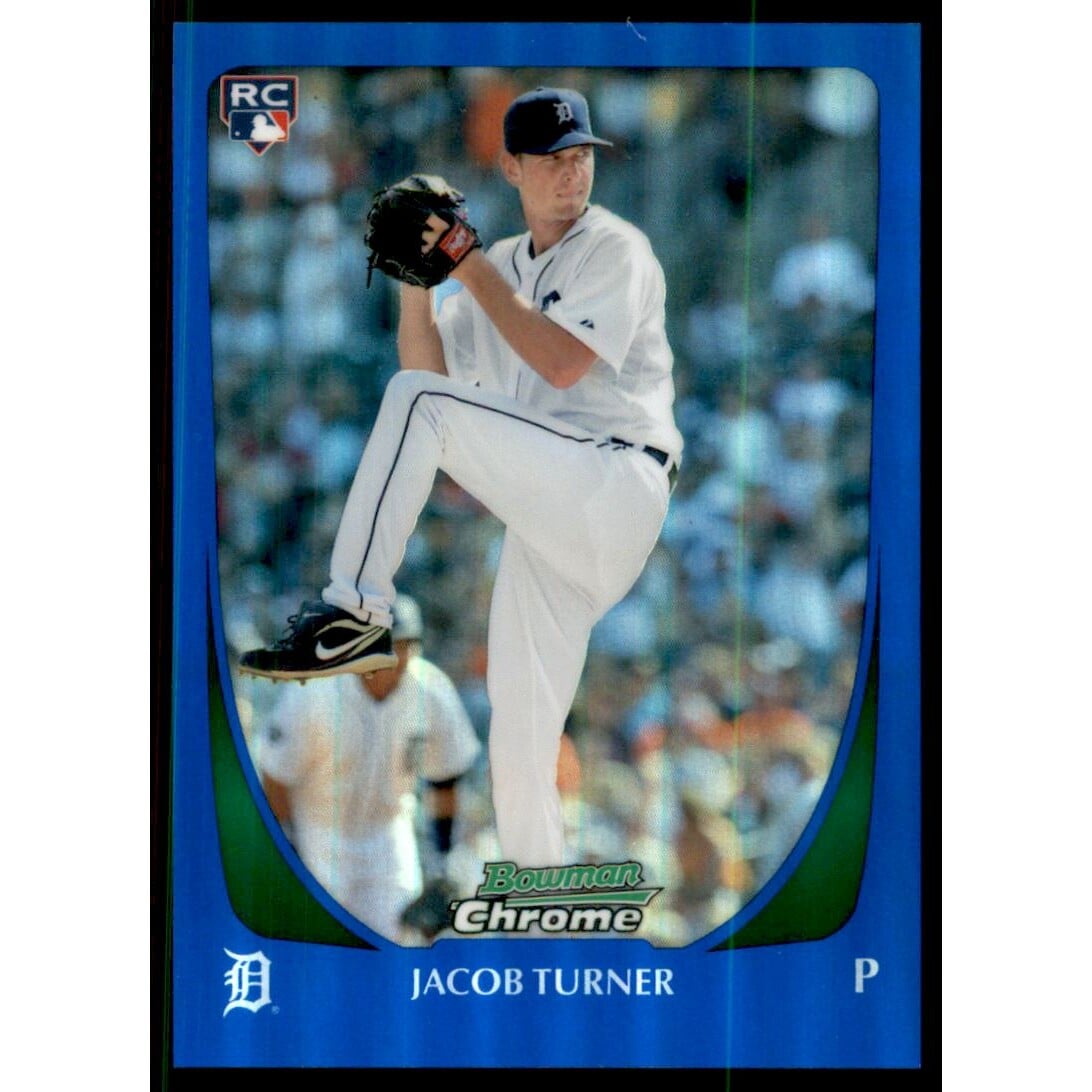 2011 Bowman Chrome Draft Blue Refractors #107 Jacob Turner. rookie card picture