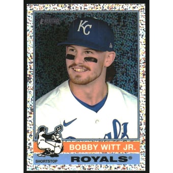 2025 Topps Heritage Chrome Silver Sparkle Refractors #92 Bobby Witt Jr.