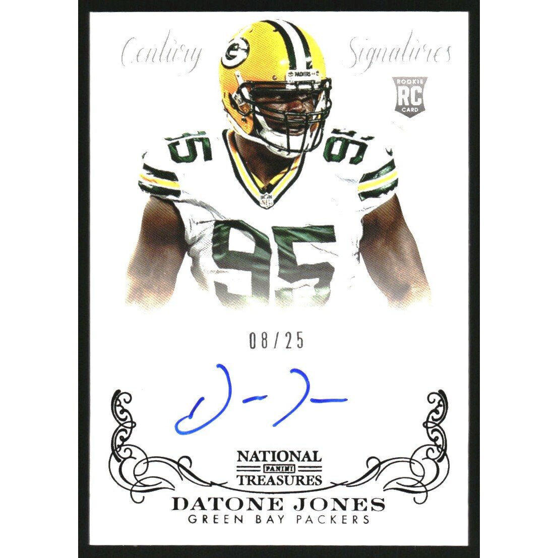 2013 Panini National Treasures Century Black #268 Datone Jones AU. rookie card picture