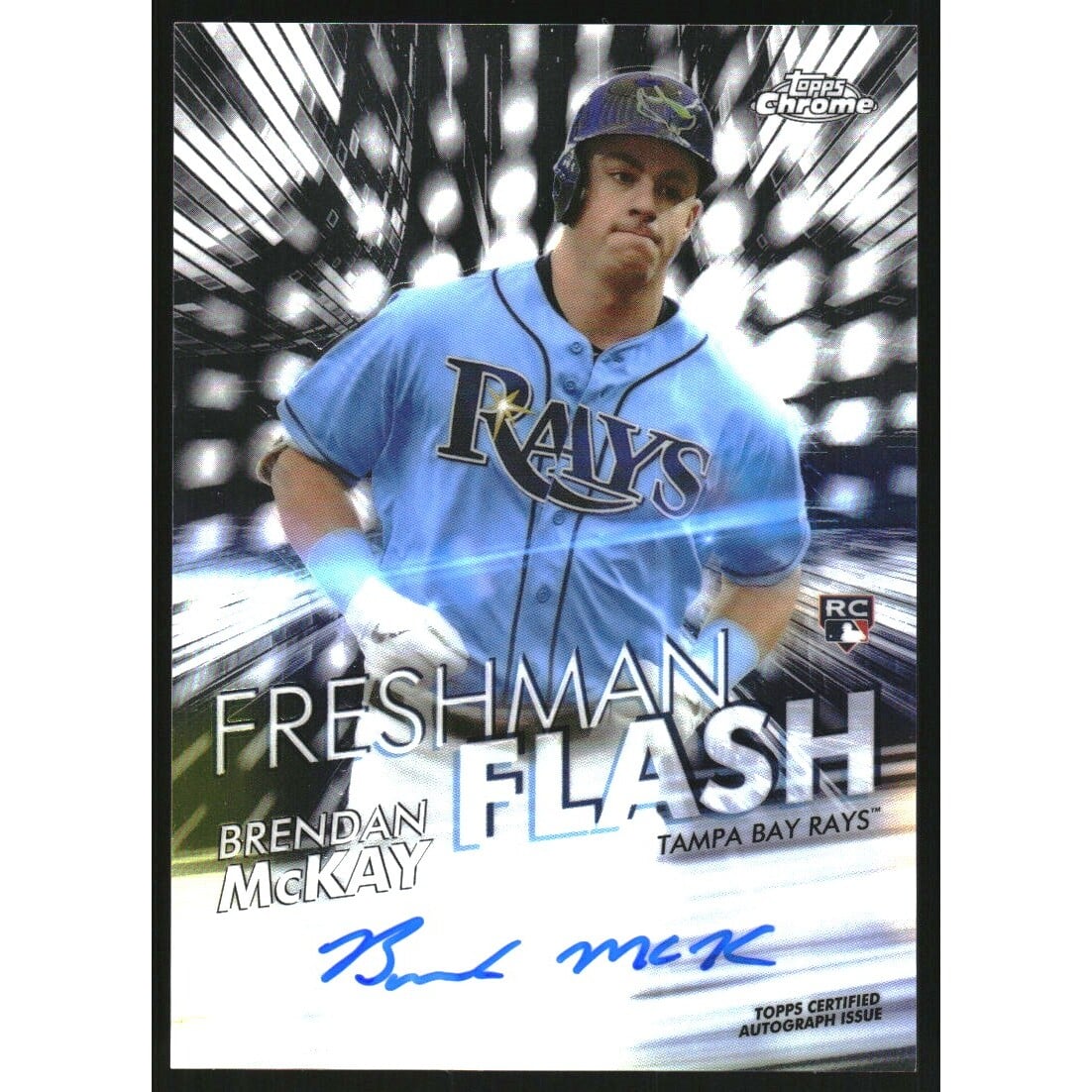 2020 Topps Chrome Freshman Flash Autographs #FFABM Brendan McKay. rookie card picture