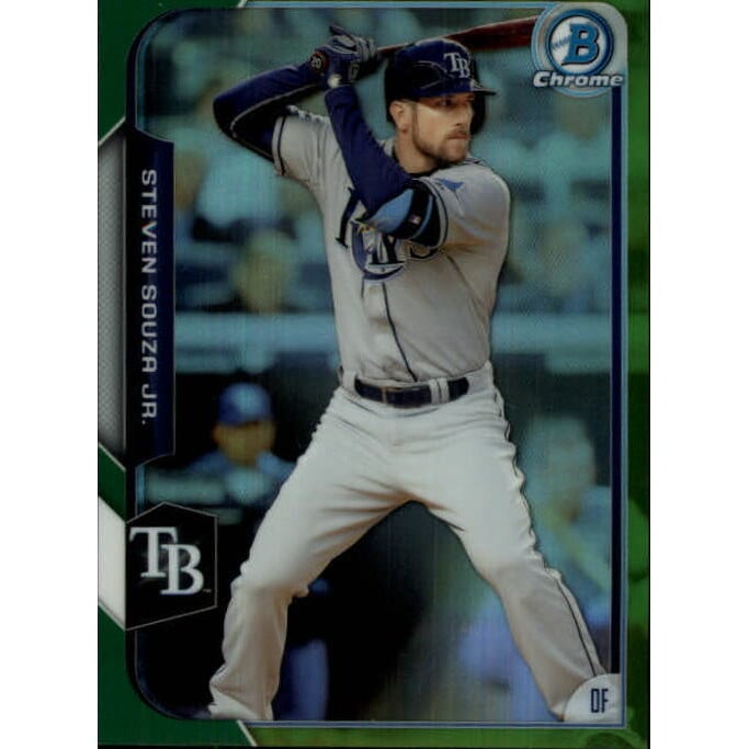 2015 Bowman Chrome Green Refractors #63 Steven Souza Jr.. rookie card picture