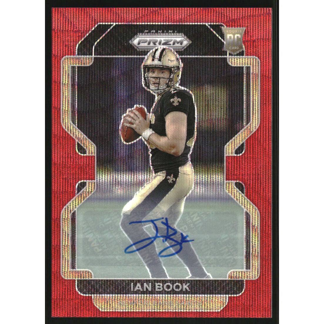 2021 Panini Prizm Rookie Autographs Prizms Red Wave #357 Ian Book. rookie card picture