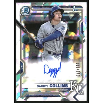 2021 Bowman Chrome Prospect Autographs Atomic Refractors #CPADC Darryl Collins