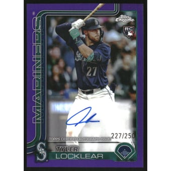 2025 Topps Chrome Rookie Autographs Purple Refractors #RATL Tyler Locklear