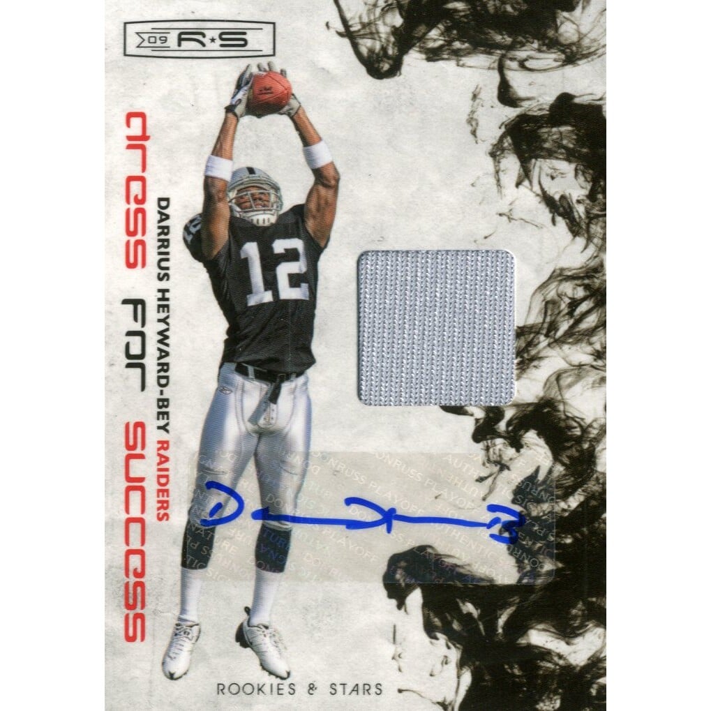 2009 Donruss Rookies and Stars Dress for Success Jerseys Prime Autographs #14 Darrius Heyward-Bey/10. rookie card picture