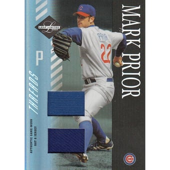 2003 Leaf Limited Threads Double #144 Mark Prior A Hat-Jsy/25