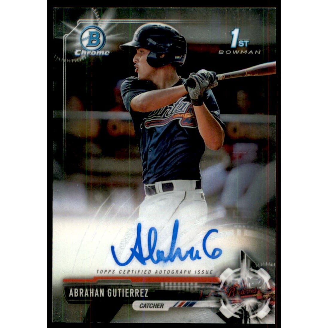 2017 Bowman Chrome Prospect Autographs #CPAAG Abrahan Gutierrez. rookie card picture