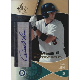 2004 Reflections Gold Rookie Autograph 125 #118 Justin Leone AU