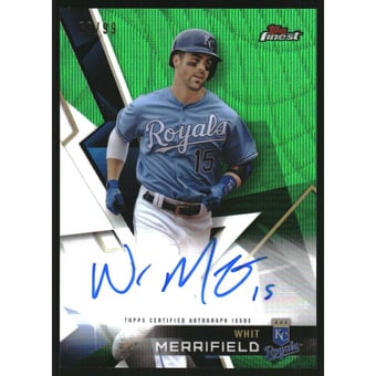 2018 Finest Autographs Green Wave Refractors #FAWM Whit Merrifield