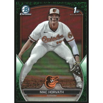 2023 Bowman Chrome Draft Green Grass Refractors #BDC90 Mac Horvath