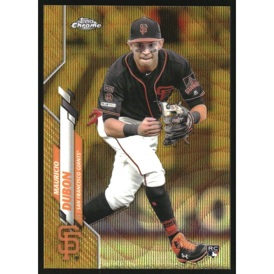 2020 Topps Chrome Gold Wave Refractors #168 Mauricio Dubon. rookie card picture