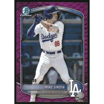 2025 Bowman Chrome Draft Fuchsia Reptilian Refractors #BDC11 Mike Sirota