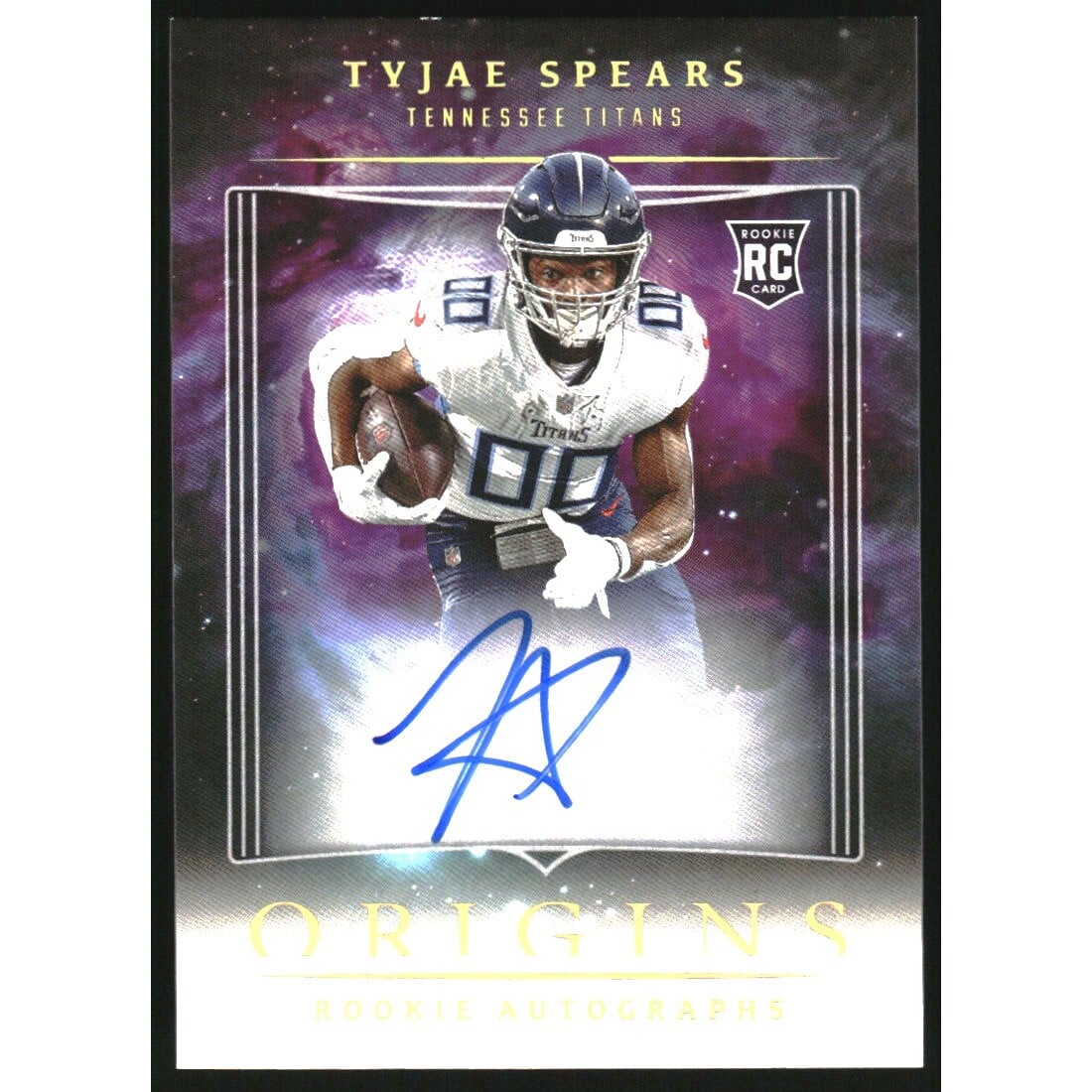 2023 Panini Origins Rookie Autographs #22 Tyjae Spears. rookie card picture