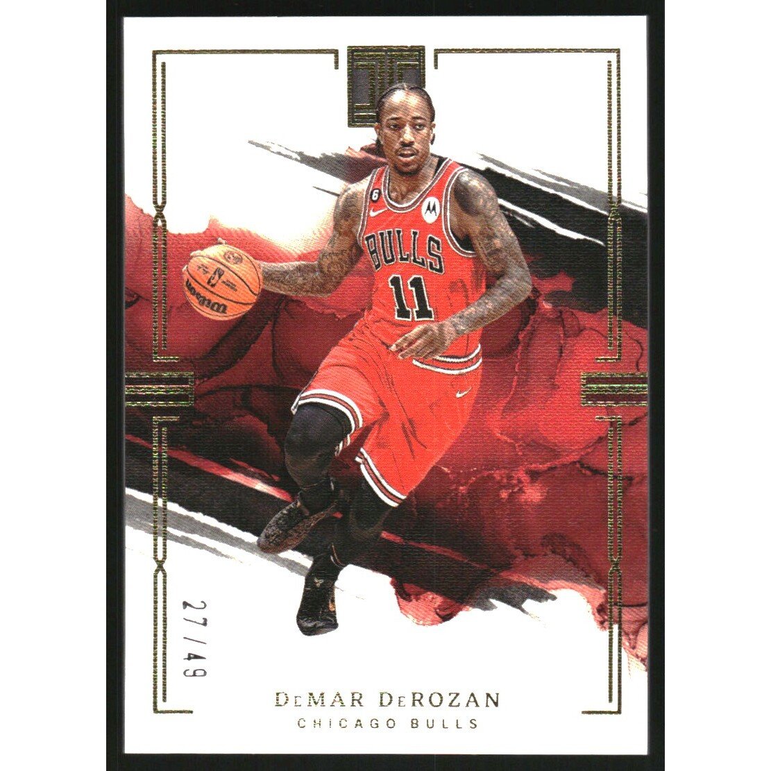 2022-23 Panini Impeccable Gold #45 DeMar DeRozan. rookie card picture