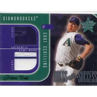 2002 Leaf Rookies and Stars Dress for Success Prime Cuts #7 Curt Schilling Jsy-Jsy