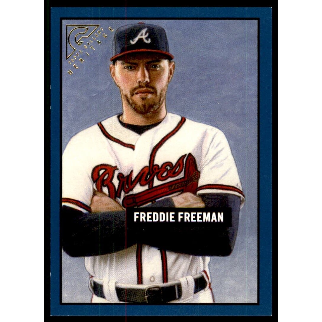 2017 Topps Gallery Heritage Blue #H10 Freddie Freeman. rookie card picture