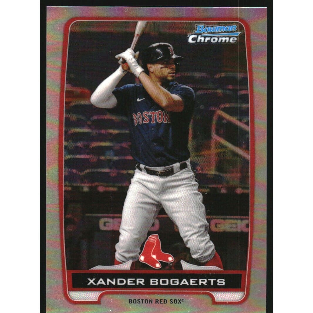 2021 Bowman Sterling Sterling Recollections #SRXB Xander Bogaerts. rookie card picture