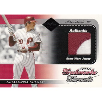 2003 Leaf Limited Team Trademarks Threads Prime #30 Mike Schmidt/25