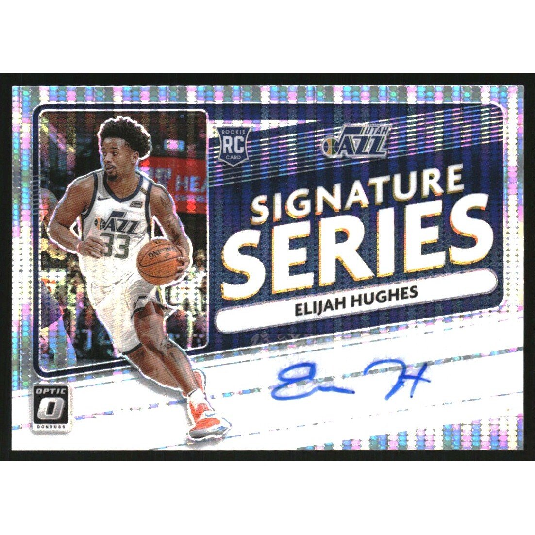 2020-21 Donruss Optic Signature Series Pulsar #92 Elijah Hughes. rookie card picture