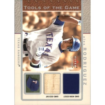 2003 Fleer Genuine Tools of the Game Bat-Jersey #AR Alex Rodriguez