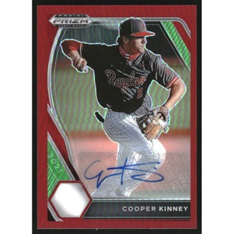 2021 Panini Prizm Draft Picks Base Autographs Prizms Red #34 Cooper Kinney/50
