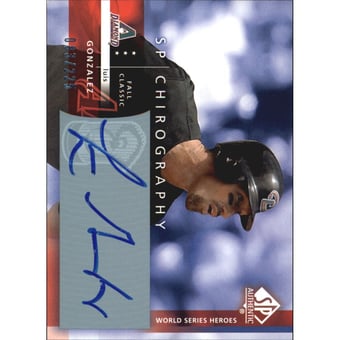 2003 SP Authentic Chirography World Series Heroes #GO Luis Gonzalez/225