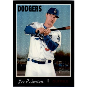 2019 Topps Heritage Chrome Black Refractors #THC390 Joc Pederson MB