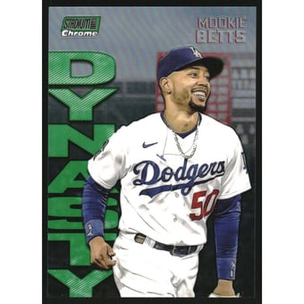 2022 Stadium Club Chrome Dynasty and Destiny Green Refractors #5A Mookie Betts