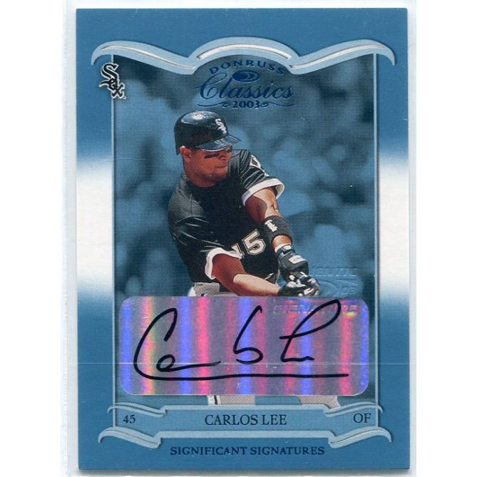 2003 Donruss Classics Significant Signatures #69 Carlos Lee/25. rookie card picture