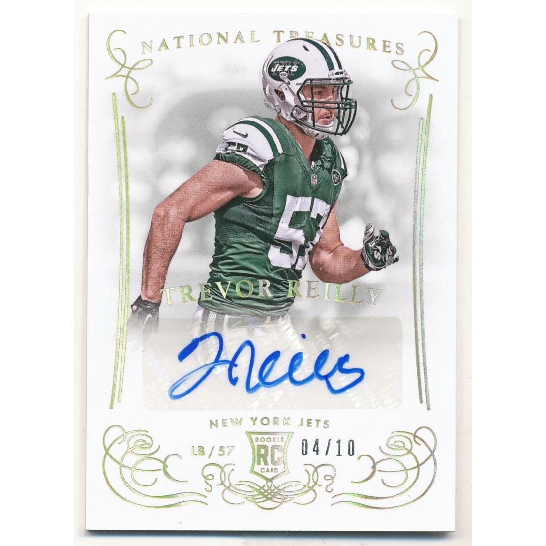 2014 Panini National Treasures Century Gold #223 Trevor Reilly AU. rookie card picture