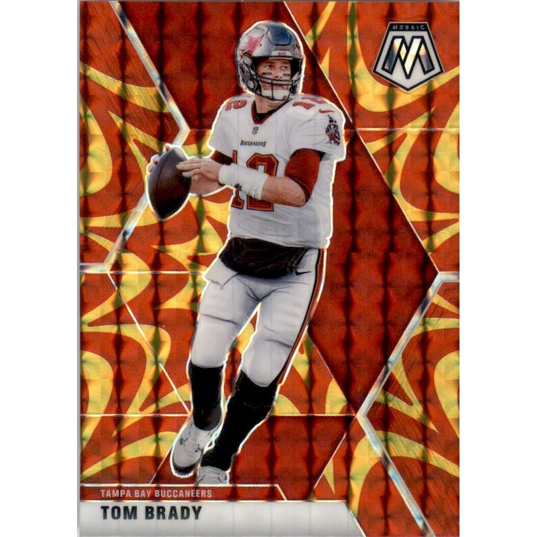 2020 Panini Mosaic Mosaic Reactive Gold #135 Tom Brady. rookie card picture