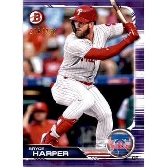 2019 Bowman Purple #3B Bryce Harper
