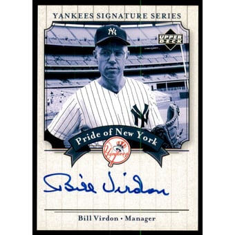 2003 Upper Deck Yankees Signature Pride of New York Autographs #BV Bill Virdon
