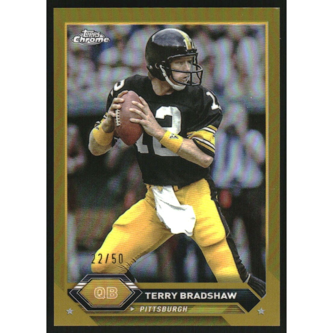 2023 Topps Composite Chrome Gold Refractors #33 Terry Bradshaw. rookie card picture