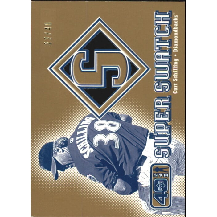 2002 Upper Deck 40-Man Super Swatch Gold #SCS Curt Schilling. rookie card picture