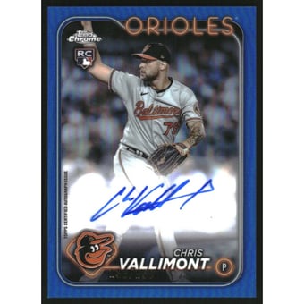 2024 Topps Chrome Rookie Autographs Blue Refractors #RACV Chris Vallimont