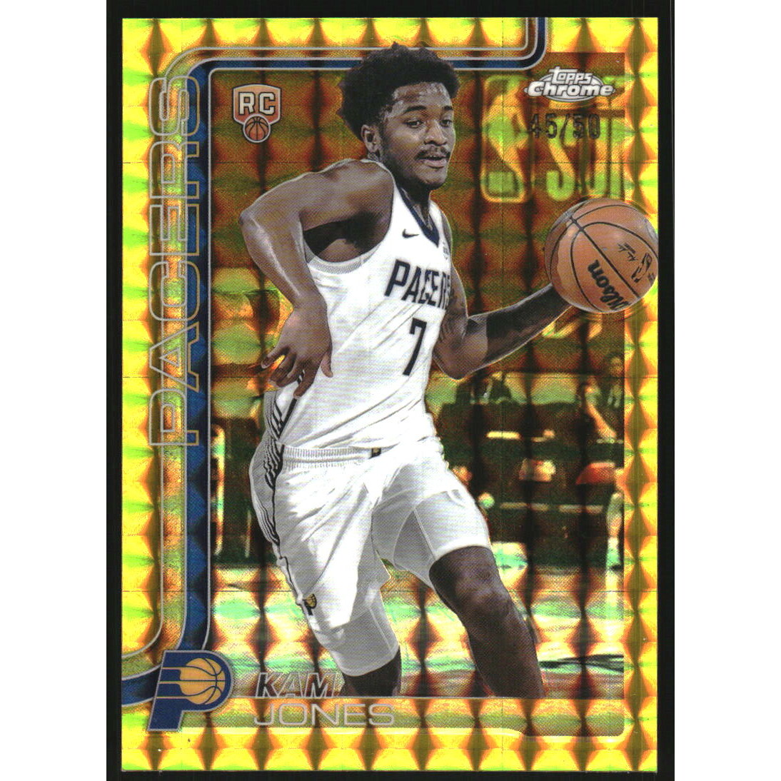 2025-26 Topps Chrome Gold Geometric Refractors #289 Kam Jones 2025-26 Topps Chrome Gold Geometric Refractors #289 Kam Jones